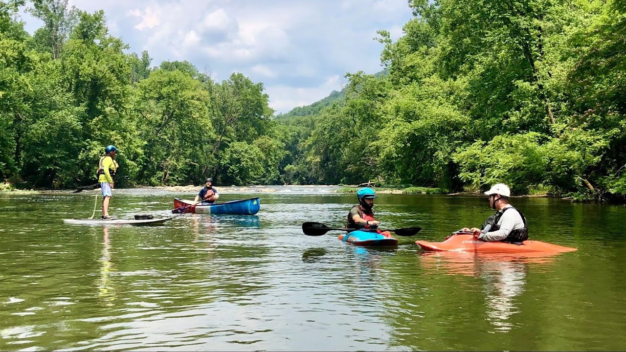 People paddling on the Roanoke River