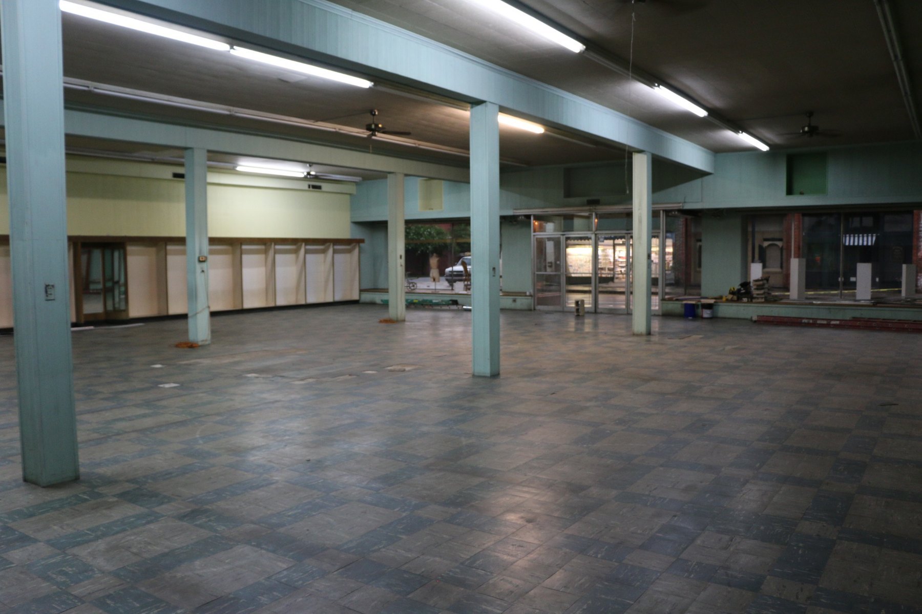 Original floor condition before improvements