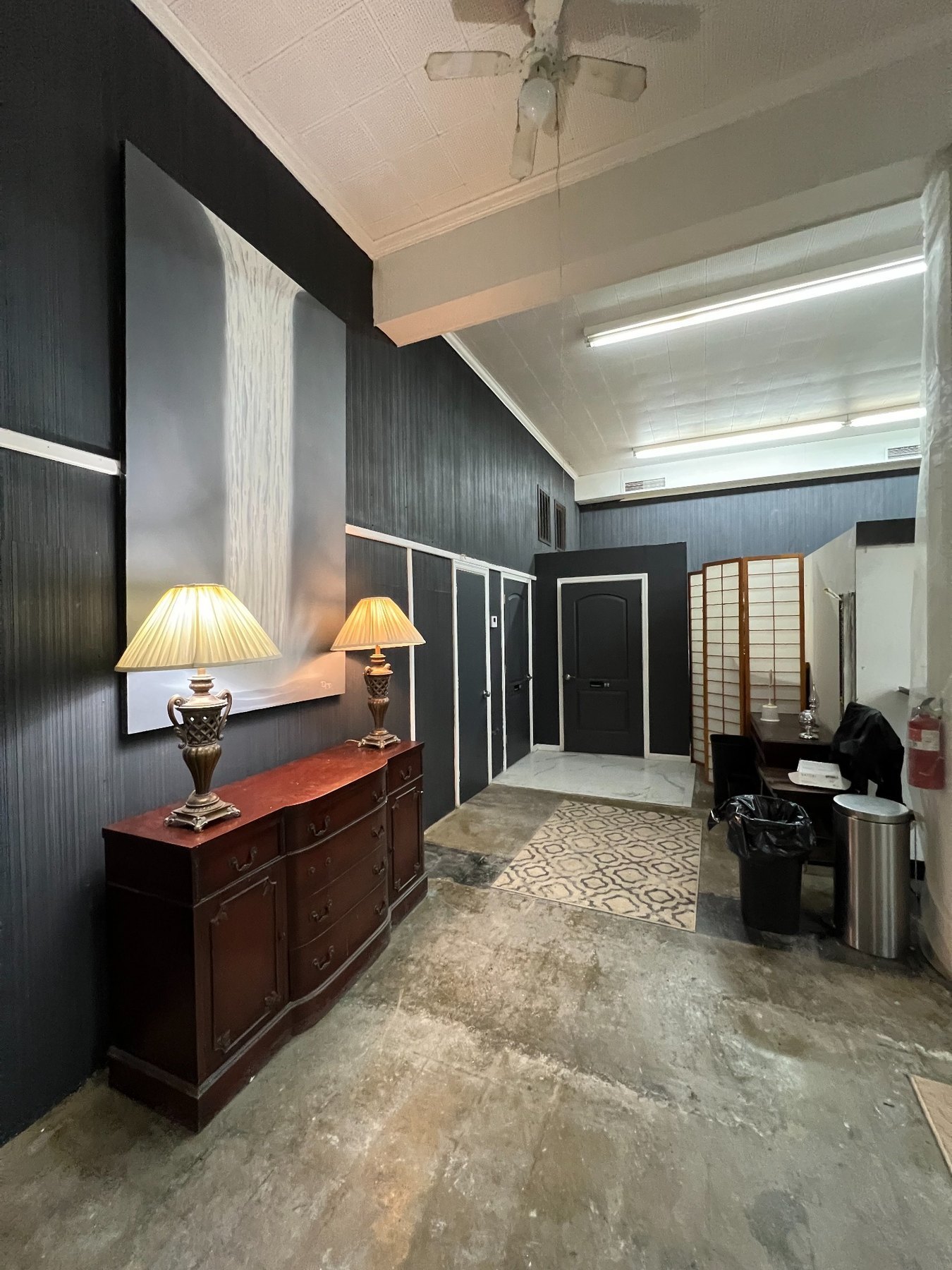 Restroom and utilities closet area at The Collective Center